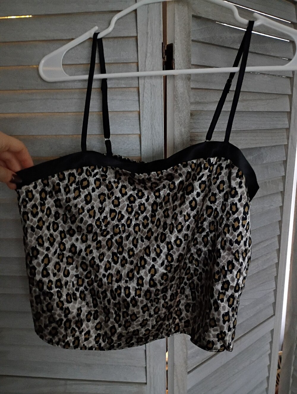 Vintage Kathryn Size Medium Leopard Print Satin Cami Top NO FLAWS